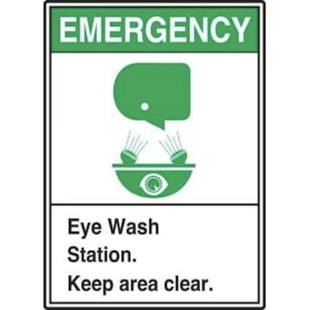 Accuform Exit Sign, Adhesive Dura-Poly, 7 in W, 10 in H MRSD905XV